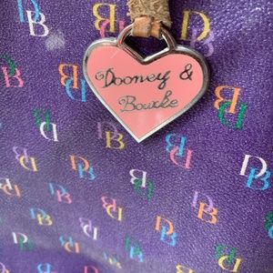 Dooney & Bourke purple leather tote bag